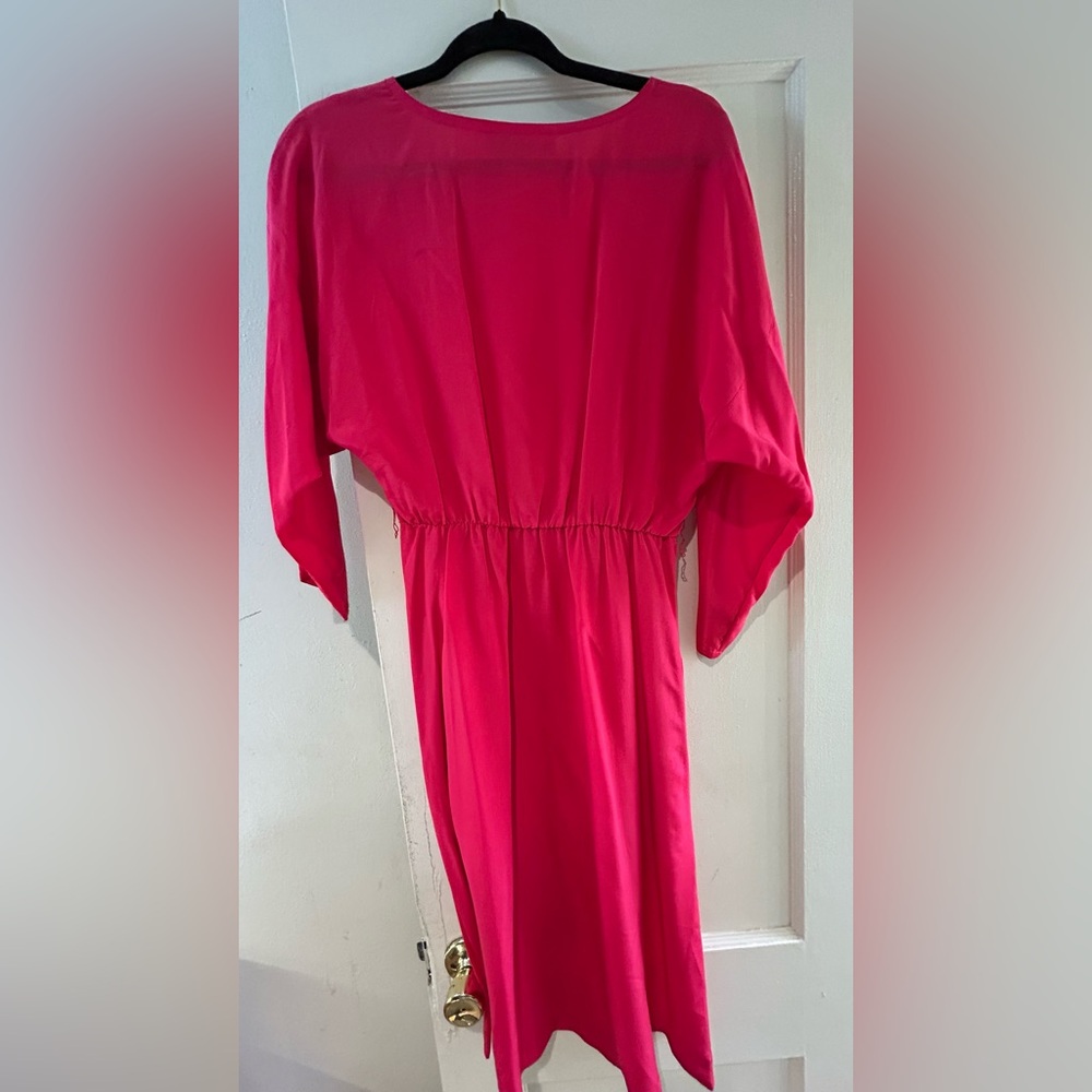 Vibrant Red Long Sleeve Dress